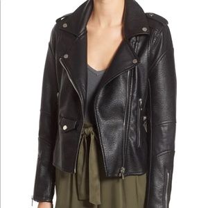 Blank NYC Faux Leather Jacket Black Large